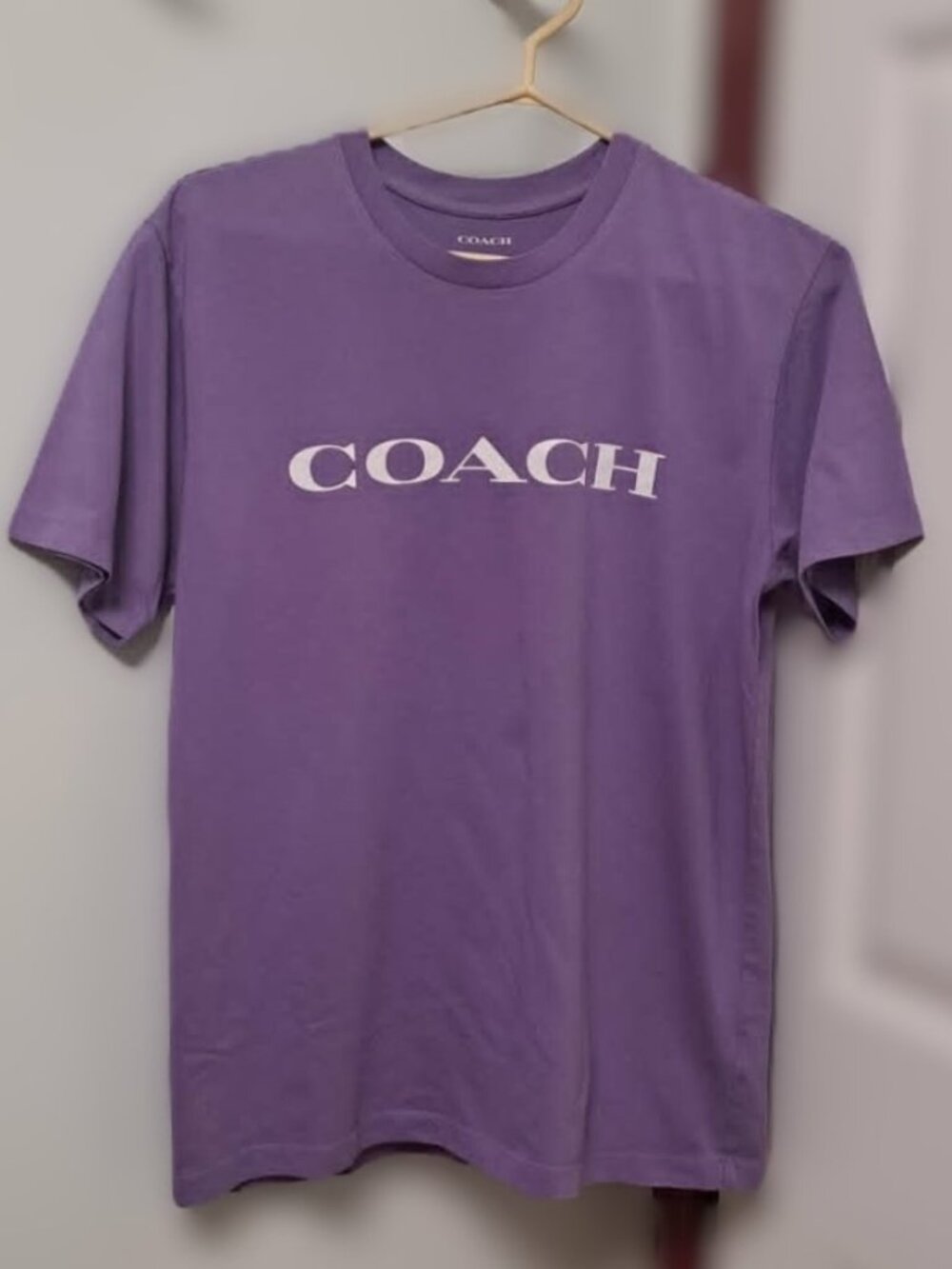 NWOT Coach Essential Purple Logo Women's Tee Boyfriend/Oversized Fit C9693